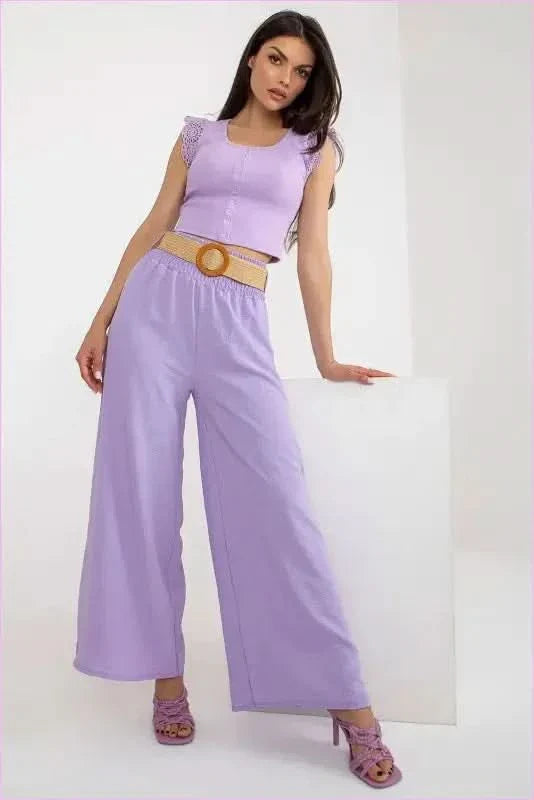 High Rise Wide Leg Pants Unique Fashion Style