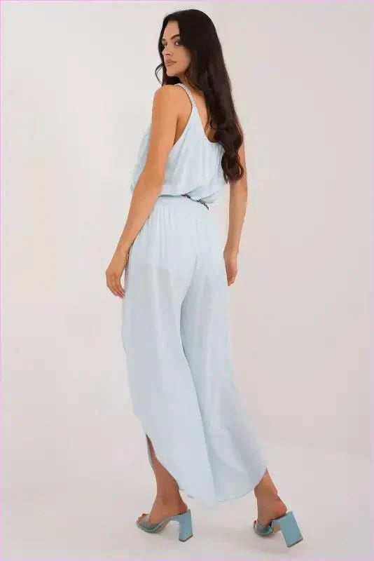High Waist Fashion Pants Unique Style High Waist Pants Womens Airy Tie Waist Pants