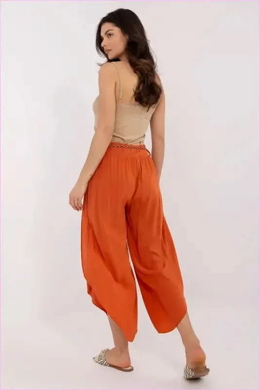 High Waist Fashion Pants Unique Style High Waist Pants Womens Airy Tie Waist Pants