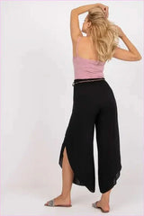 High Waist Fashion Pants Unique Style High Waist Pants Womens Airy Tie Waist Pants