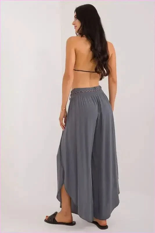 High Waist Fashion Pants Unique Style High Waist Pants Womens Airy Tie Waist Pants