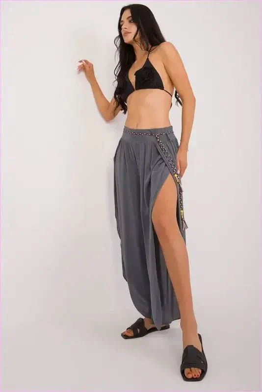 High Waist Fashion Pants Unique Style High Waist Pants Womens Airy Tie Waist Pants