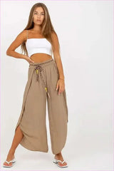High Waist Fashion Pants Unique Style High Waist Pants Womens Airy Tie Waist Pants