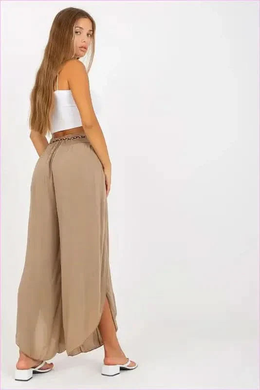 High Waist Fashion Pants Unique Style High Waist Pants Womens Airy Tie Waist Pants