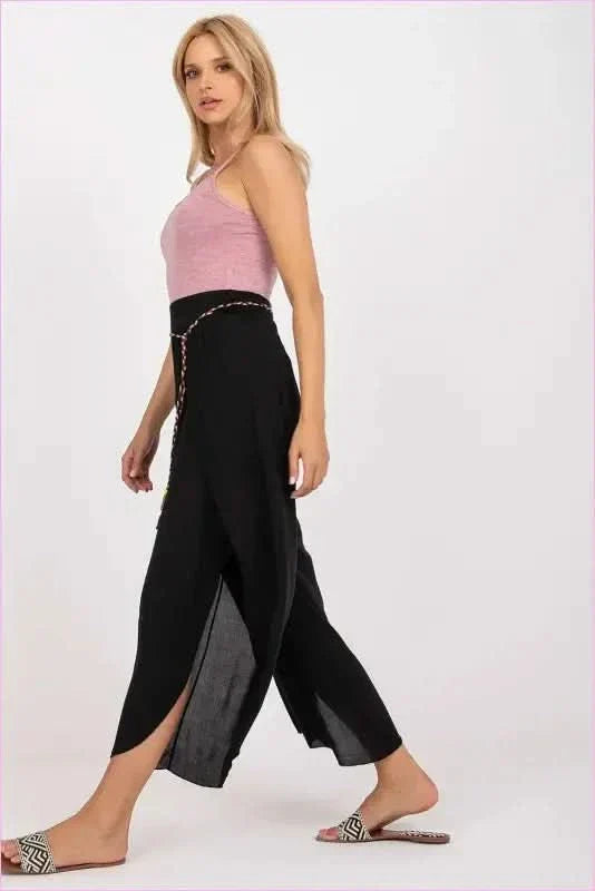 High Waist Fashion Pants Unique Style High Waist Pants Womens Airy Tie Waist Pants