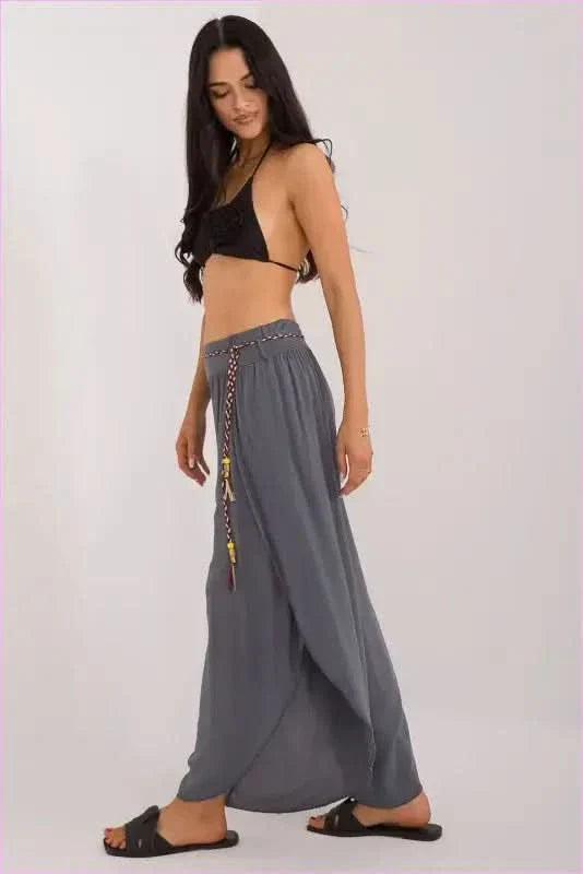 High Waist Fashion Pants Unique Style High Waist Pants Womens Airy Tie Waist Pants