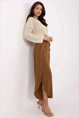 High Waist Fashion Pants Unique Style High Waist Pants Womens Airy Tie Waist Pants
