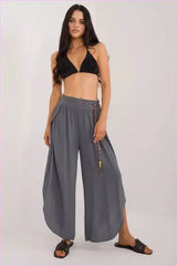 High Waist Fashion Pants Unique Style High Waist Pants Womens Airy Tie Waist Pants