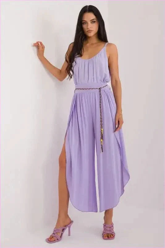 High Waist Fashion Pants Unique Style High Waist Pants Womens Airy Tie Waist Pants