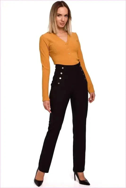 High Waist Fashion Trousers Unique Style