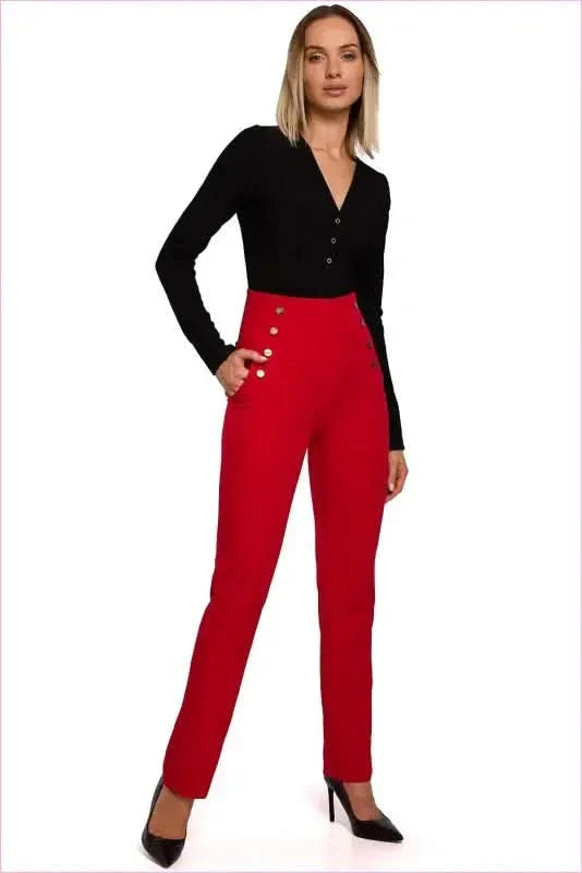 High Waist Fashion Trousers Unique Style