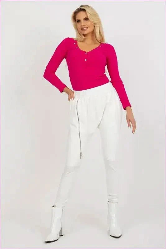 High Waist Zipper Sweatpants Fashion Style