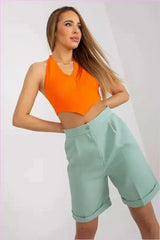High Waisted Fashion Shorts Unique Style