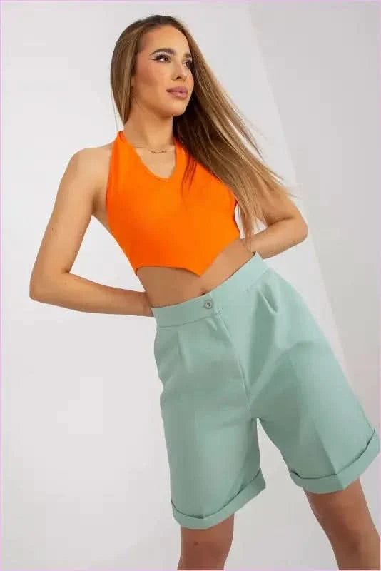 High Waisted Fashion Shorts Unique Style