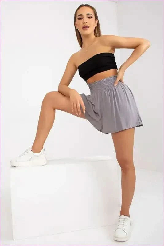 High Waisted Loose Fit Womens Fashion Shorts