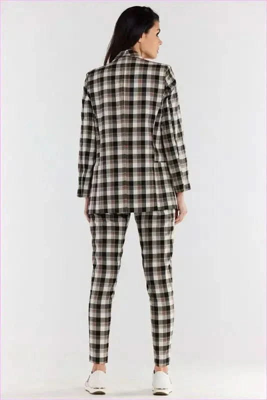High Waisted Plaid Pants Fashion Style