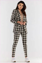 High Waisted Plaid Pants Fashion Style