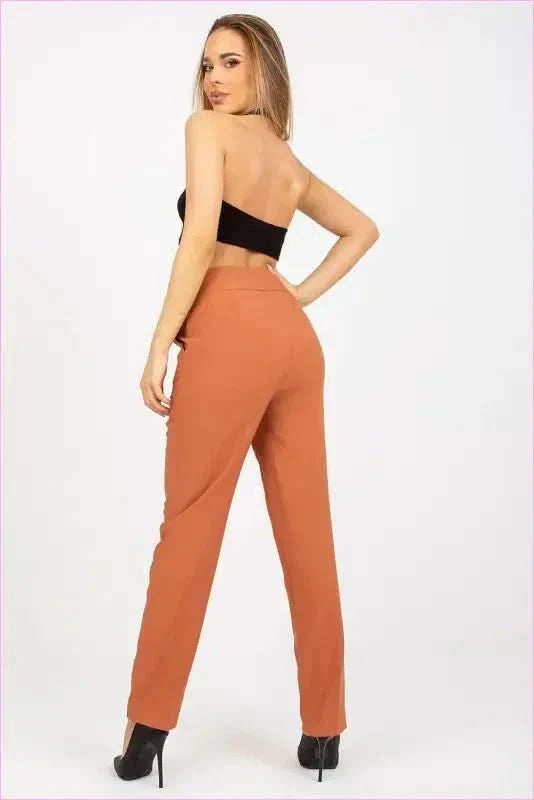 High Waisted Straight Leg Pants Fashion Style