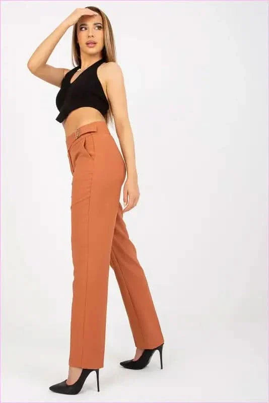 High Waisted Straight Leg Pants Fashion Style