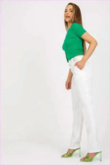 High Waisted Straight Leg Pants Fashion Style