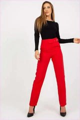 High Waisted Straight Leg Pants Fashion Style