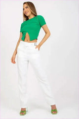 High Waisted Straight Leg Pants Fashion Style