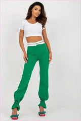 High Waisted Straight Leg Pants Unique Style Fashion