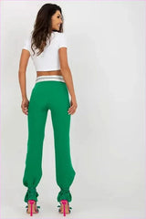 High Waisted Straight Leg Pants Unique Style Fashion