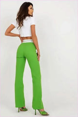 High Waisted Straight Leg Pants Unique Style Fashion