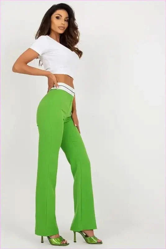 High Waisted Straight Leg Pants Unique Style Fashion