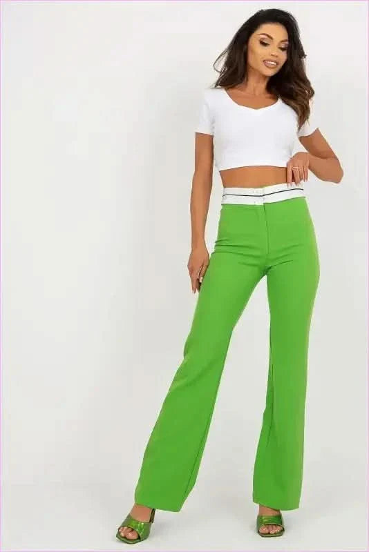 High Waisted Straight Leg Pants Unique Style Fashion