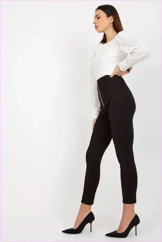 High Waisted Zipper Leggings Unique Style Fashion