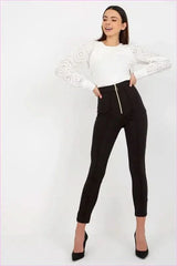 High Waisted Zipper Leggings Unique Style Fashion