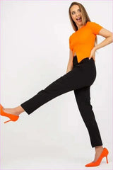 High Waisted Zipper Pants Fashion Style