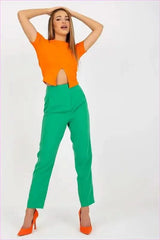 High Waisted Zipper Pants Fashion Style