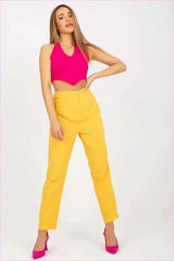 High Waisted Zipper Pants Fashion Style