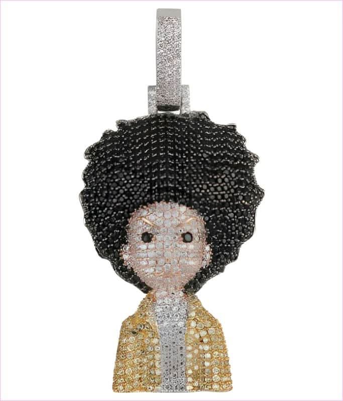 Iced Out Gangster Rapper Style Necklace with AAA Zircon and 18k Gold Finish