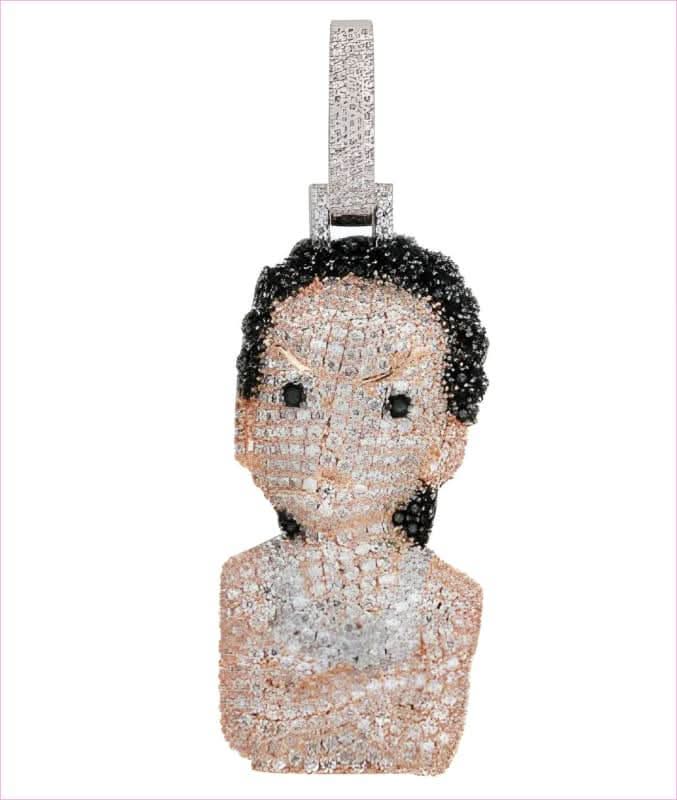 Iced Out Gangster Rapper Style Necklace with AAA Zircon and 18k Gold Finish