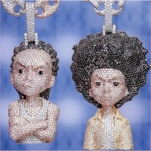 Iced Out Gangster Rapper Style Necklace with AAA Zircon and 18k Gold Finish