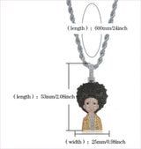 Iced Out Gangster Rapper Style Necklace with AAA Zircon and 18k Gold Finish