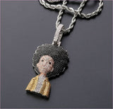 Iced Out Gangster Rapper Style Necklace with AAA Zircon and 18k Gold Finish