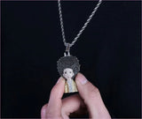 Iced Out Gangster Rapper Style Necklace with AAA Zircon and 18k Gold Finish