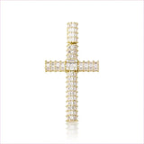 Iced out Stylish Cross Pendant Necklace for Hip-hop Vibe