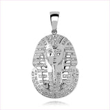 Iced out zircon egyptian pharaoh necklace.
