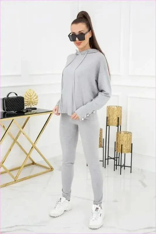 Kim Peral Buttons Unique Fashion Legging Set
