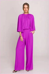 Kimono Sleeve Jumpsuit Unique Style