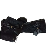 Knee High Victorian Style Boots with Bow and High Heel