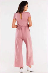 Knit Jumpsuit Heart Neck Polish Style
