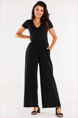 Knit Jumpsuit Heart Neck Polish Style