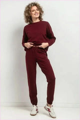 Knitted Jogger Sweatpants Unique Style Loose Fit Fashion Joggers